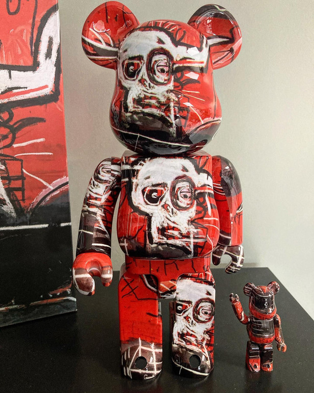 Bearbrick Jean-Michel Basquiat 400% & 100% Medicom 420 Art and toys Bearbrick Jean-Michel Basquiat 400% & 100% Medicom 420 Art and toys